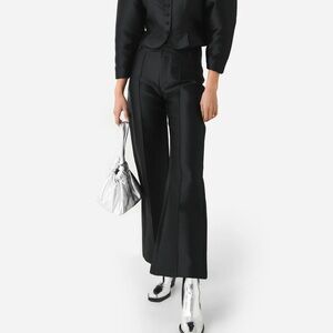 DESTREE Yoshitomo pleated faille wide smart pants IT38